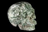 Realistic, Polished Tree Agate Skull #150875-1